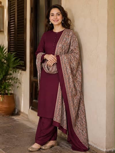 Women beautiful Suit with Turkish Shawl