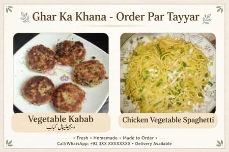 Ghar Ka Saaf Suthra Khana - Biryani Qorma - Booking Open Karachi