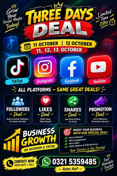 website developer social media page promotion