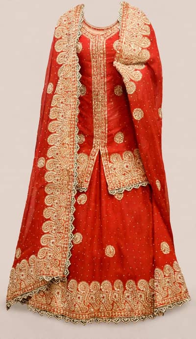 Red Heavy Bridal Lehenga Original 60k Selling 35k - 1 Time Used