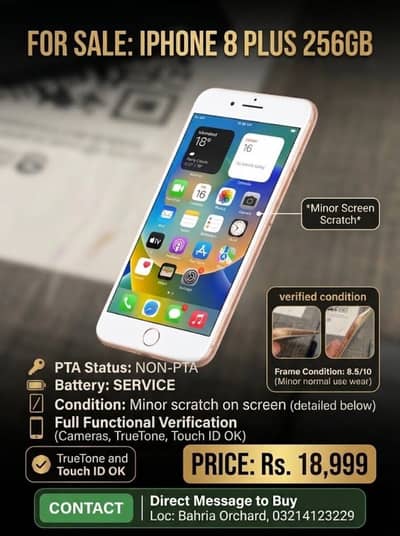 Apple iPhone 8 Plus Non PTA sim working