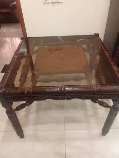 4 seater wood dining table for sale with 4 chair