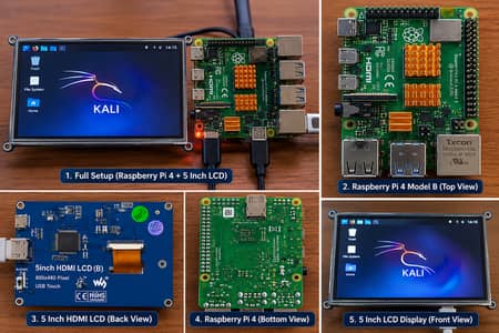 Raspberry Pi 4 Model B 4GB + 5 Inch HDMI LCD Display