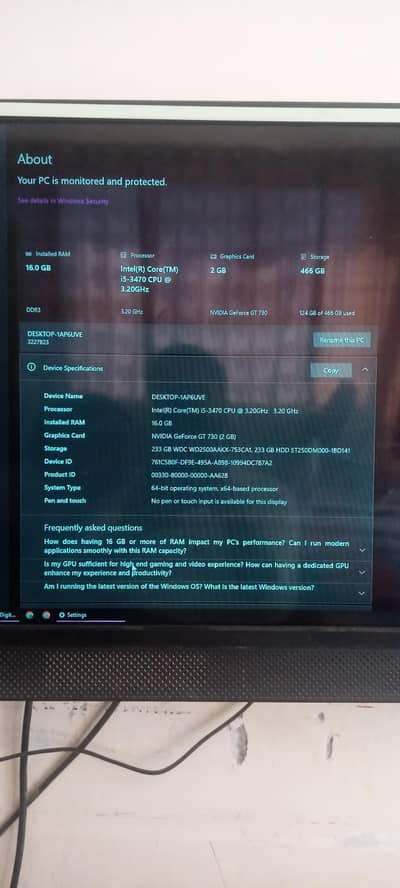 Gaming pc for sale supports GTA5 FreeFire PUBG