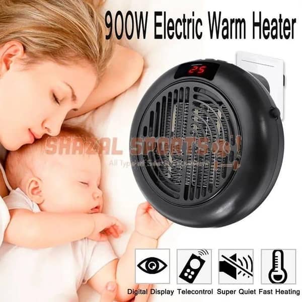 T  900W Portable Mini Wall-Outlet Electric Air Heater Warm Blower Room Fan Stove Heater Radiator Warmer For Office Home