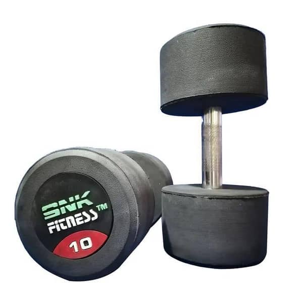T  Pair Of 2 Kg (2+2) Snk Fitness Premium Quality Iron Rubber Coated Dumbbell