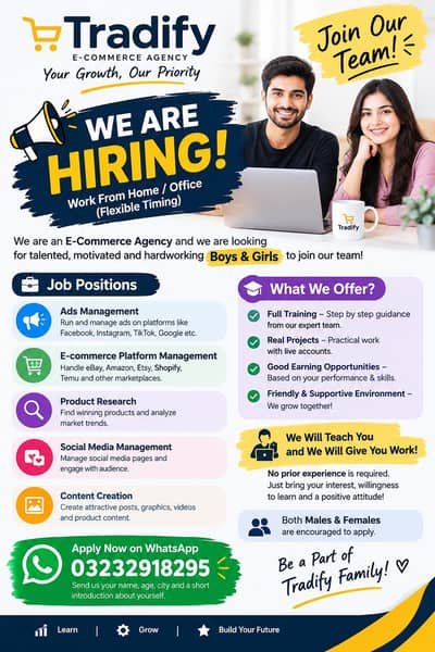 looking Boys and girls for e-commerce management
