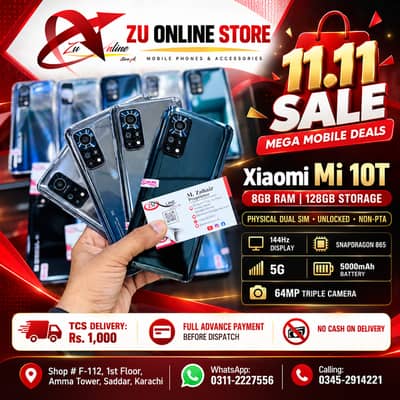 Xiaomi Mi 10T 8GB RAM 128GB Storage Dual SIM Non PTA | Xiaomi Mi 10 T