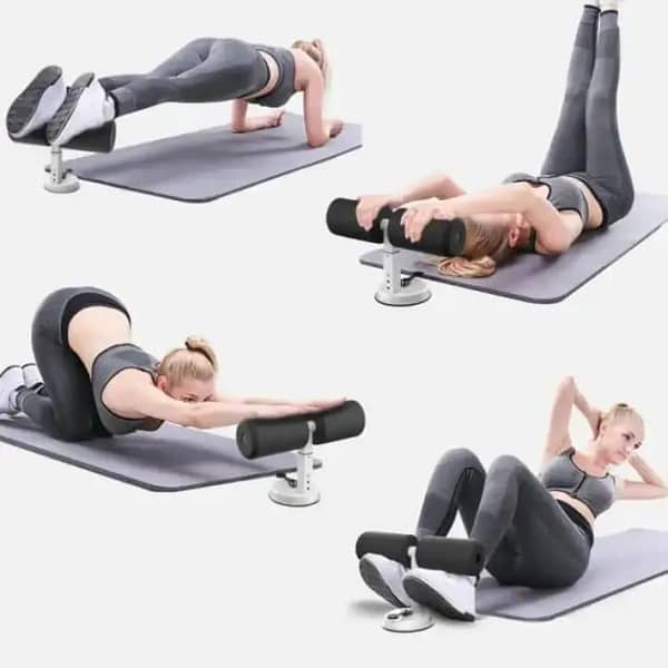 T  Self-Suction Sit Up Bars Abdominal Core Workout Strength Training Adjustable Sit up Assist Bar Household Fitness Equipment Home Gym Exercise for Men & Women