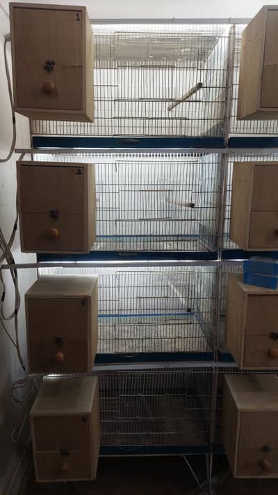 Metal used cages for birds (good condition with quality material)