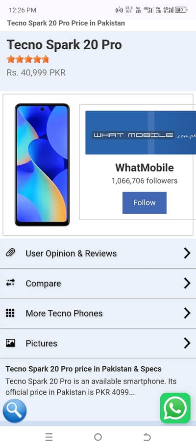 Tecno spark 20 pro