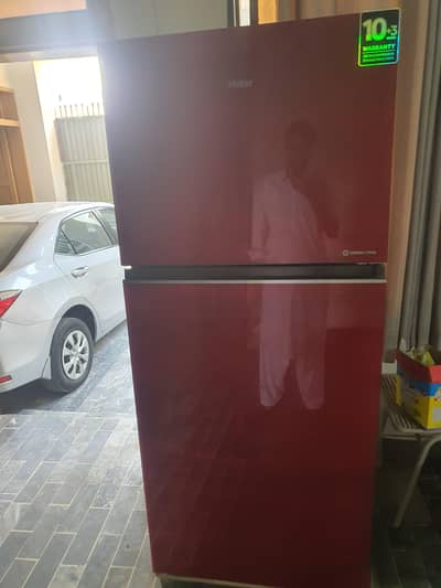 Haier refrigerator and freezer hrf538EPR:DC/508L/Red Glass haier