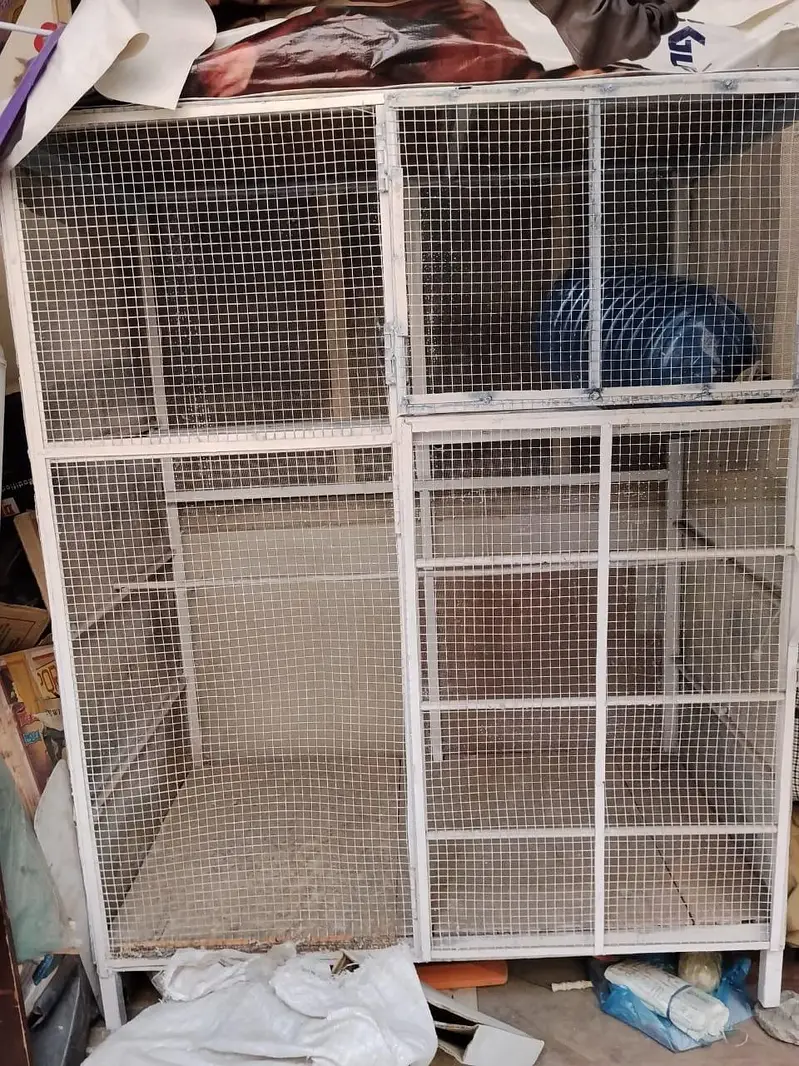 Full metal cage || 2 door and 2 portions cage || For all type of birds — photo 4