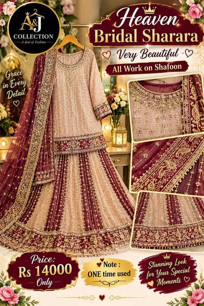 My beautifully Lahnga and sharara and garara very good condition