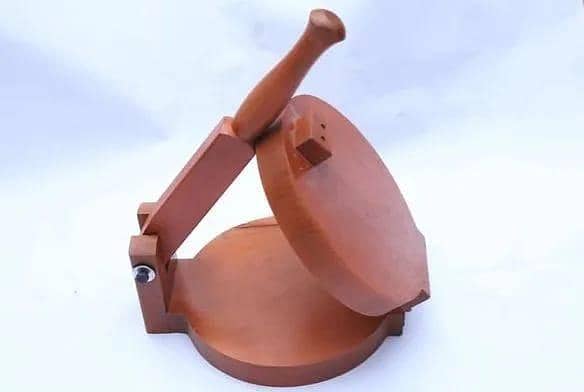T  Heavy-Duty Handcrafted Wooden Roti Press Maker - Large Size for the Perfect Roti/Chapati Experience