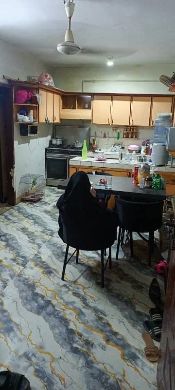 Gulistan-e-Johar block 16 4 floor Abdullah Heights East open road facing 2 bed dd no ke issue no water issue gas as government schedule Demand 1.20Cr *Code(16919)*