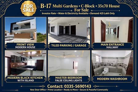 Investor rate 10 Marla house for sale in Multi garden B17