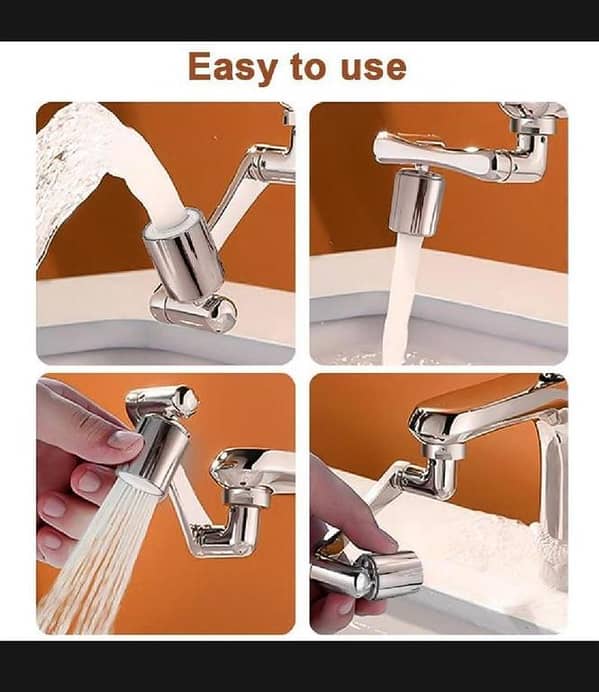 T  1080 Rotatable ABS Faucet Sprayer, Extension Routable Filter, Universal Bathroom Tap Adapter, Aerator Faucet Extender