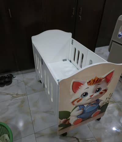 Foldable Baby Cot / Crib with Mattress – Excellent Condition