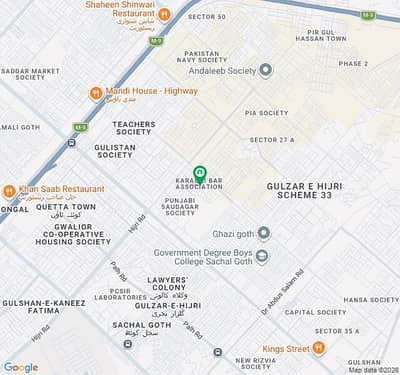 240 Sq. Yd. Plot For Sale Sector 25-A - Karachi Bar Association Cooperative Housing Society
