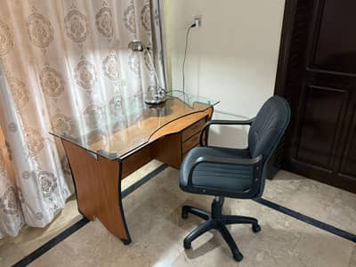 Office/study Table + chair + Lamp