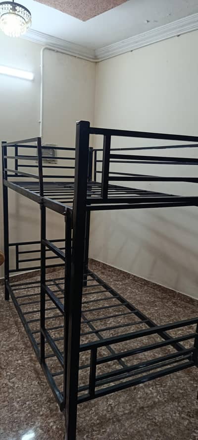 Heavy Duty Iron Single Bunk Bed – Excellent Condition