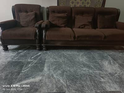 Sheesham wooden molty foam 5 seater sofa set 03198898344