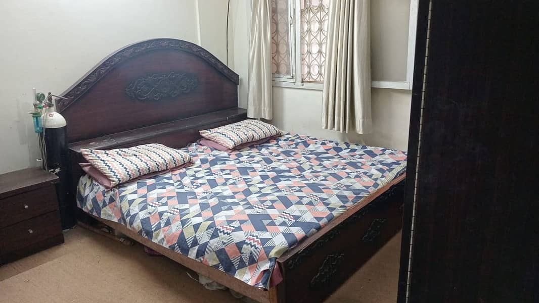 Bed with side table 1