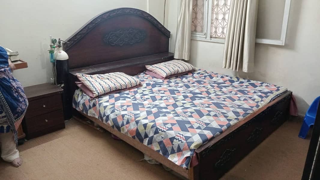 Bed with side table 2