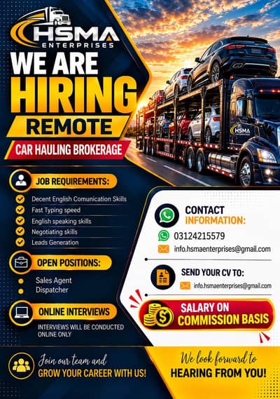 Work From Home || Sales Agent & Dispatcher Required || Female Job