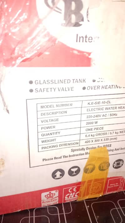 BOSS Electric geyser 10L for sale