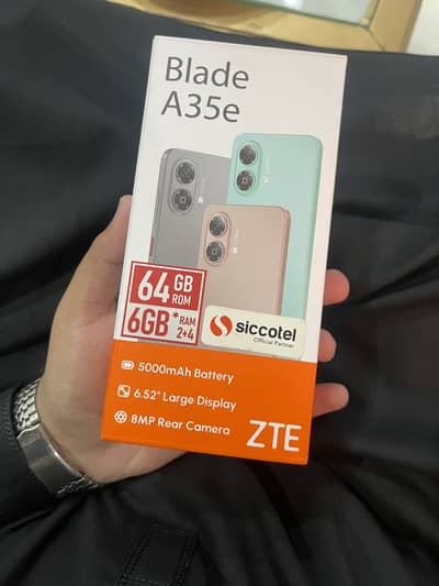 Zte blade A35e 2+4/64 pta approved with box charger