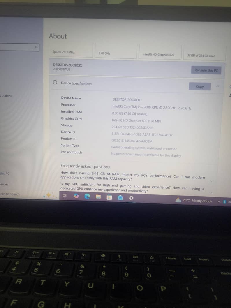 Lenovo Thinkpad (E580) 0