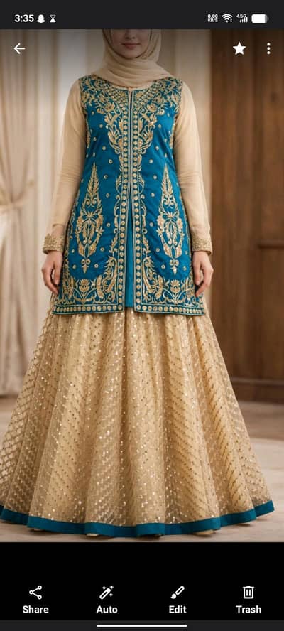 beautiful maxi and long shart withlahenga
