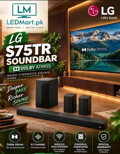 LG sound bar S75T wireless home