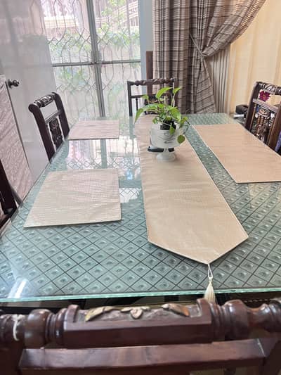 Elegant Dining Table Set with 6 Chairs for Sale