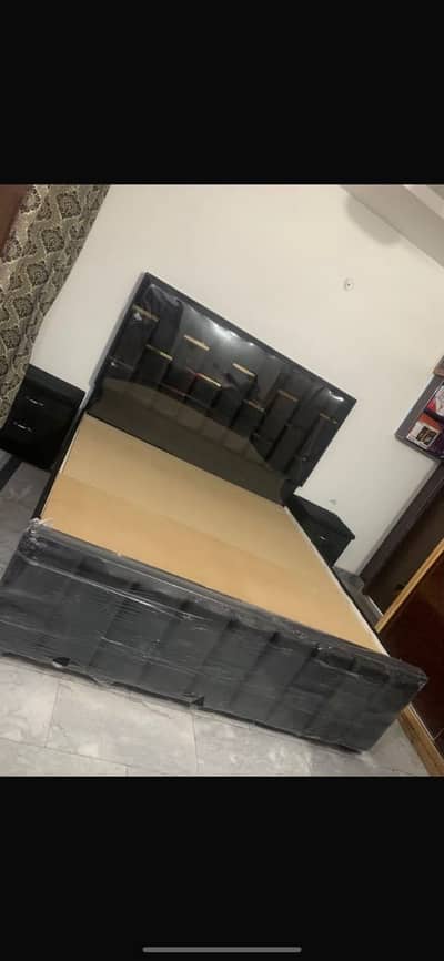 Double bed with side tables mazboot bana h 03271069044