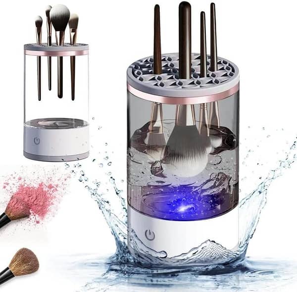 T   Electric Makeup Brush Cleaner, Quick Efficient Machine for Deep Cleaning All Types of Brushes,for Makeup Lovers & Professionals.