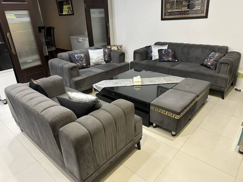 7 Seater Sofa with Table 0