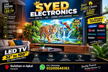 Click an Buy 65" inch Samsung smart led tv best quality picture
