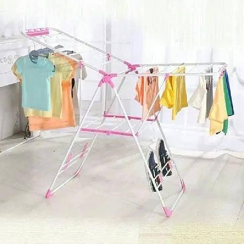 T  Stainless Steel Foldable Indoor Clothes Drying Rack