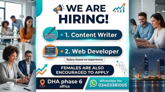 WE ARE HIRING! Content Writer Web Developer