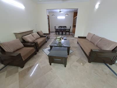Seven Seat Sofa Set with Three Center Tablets