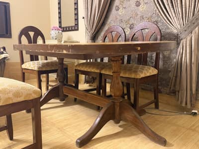 Authentic Diyar wood 6-seater dining Table