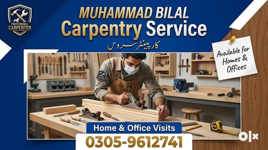 Professional Carpenter Services for Home, Office & Furniture Repair
