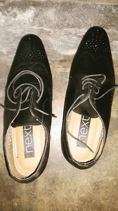 Original Next Brand Men shoes one time used in black color
