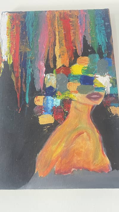 Abstract girl painting