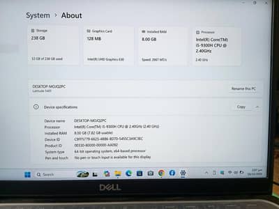 Dell Latitude 5401 9TH generation gaming processor