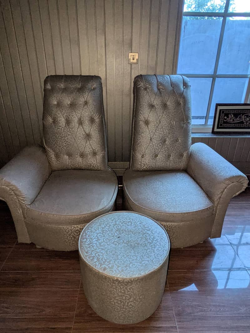 Two chairs and 1 table set 1
