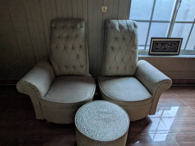 Two chairs and 1 table set 3